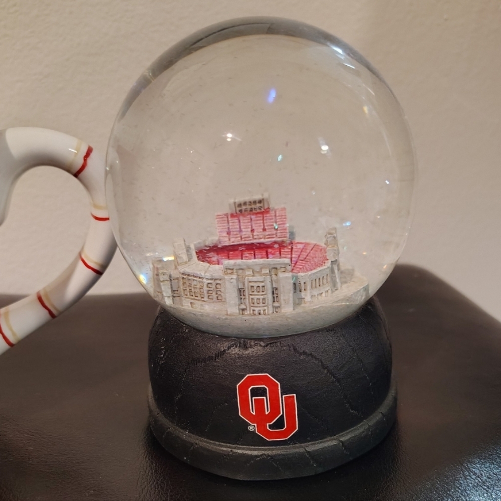 OU Stadium Snow Globe with Bottle Opener On Bottom University Of Oklahoma